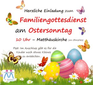 Plakat Familiengottesdienst Ostersonntag