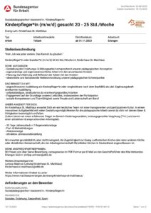 Kinderpfleger_in (m_w_d) gesucht 20 - 25 Std._Woche