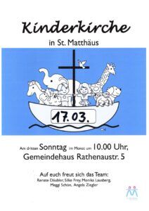 Kinderkirche Plakat 17.03.2024