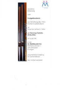 Einladung Ehrung Fr. SHD zur KMD