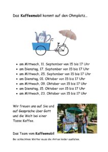 Kaffeemobil Termine Herbst 2024